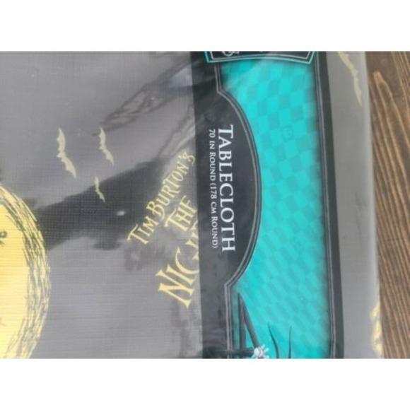 Vinyl Tablecloth The Nightmare Before Christmas 70” Round Jack Skellington New - Picture 3 of 4